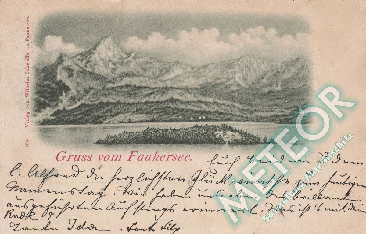 1898 - Inselansicht - Verlag Willhelm Schwelle am Faakersee - Nr. 1301