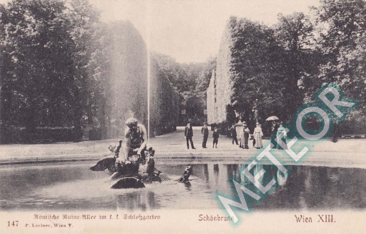 1906 - Wien, Roemische Ruinen-Allee im K.K. Schloßgarten Schoenbrunn - Verlag P. Leclerc, Wien V - Nr. 343