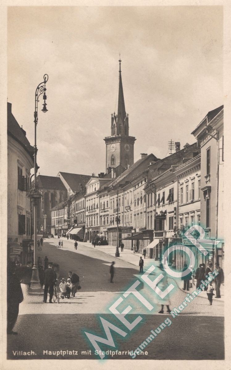 1926 - Hauptplatz mit Stadtpfarrkirche - Verlag Franz Kriessmueller Graz