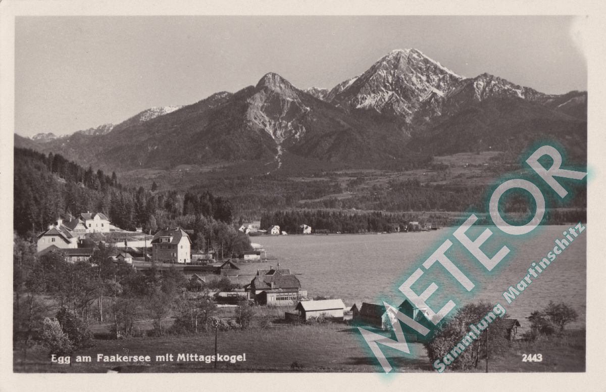 1952 - Egger Bucht mit Strandhotel Aschgan und Pension Rosenstein - Verlag Franz Schilcher Klagenfurt - Nr. 2443