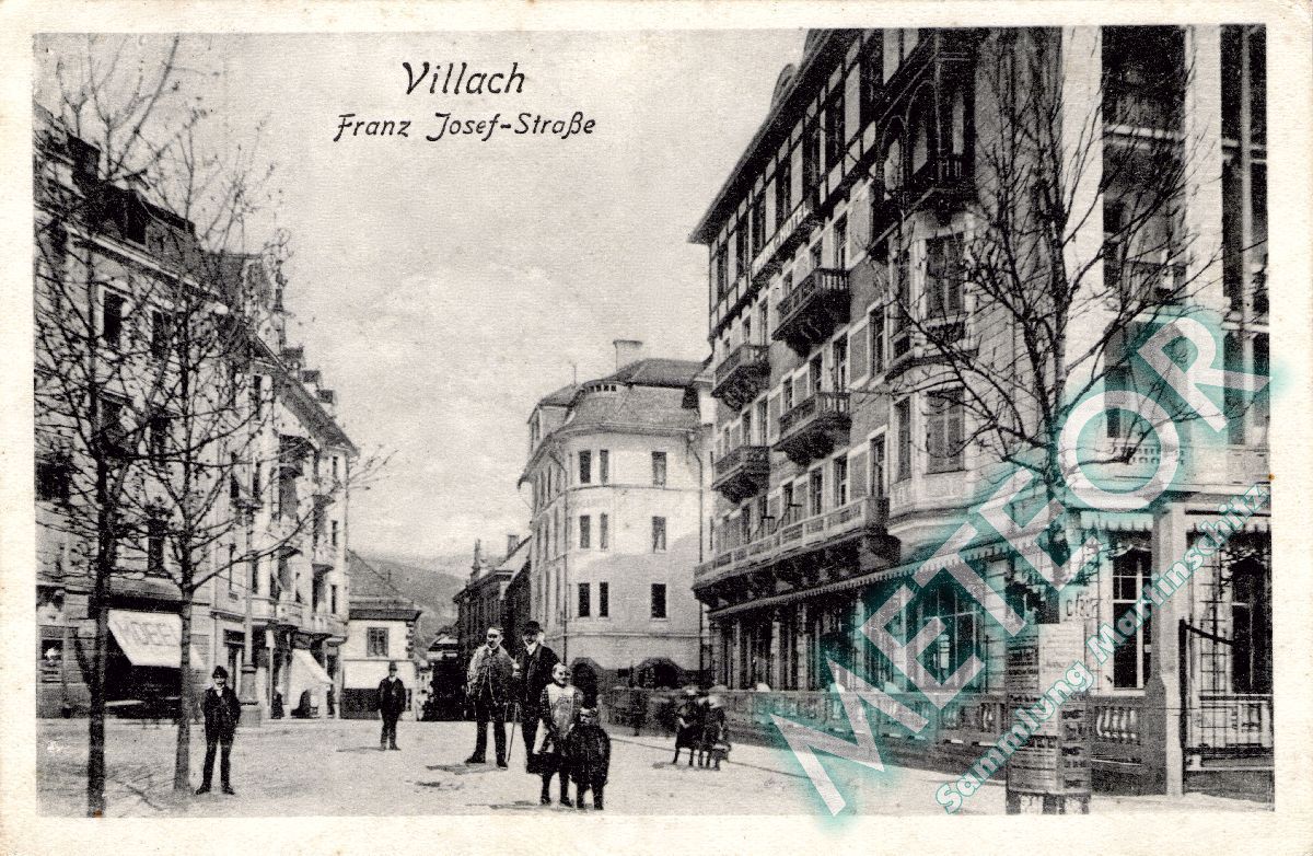 Franz Josef Strasse mit Parkhotel 1922 - Verlag Bogensberger Villach